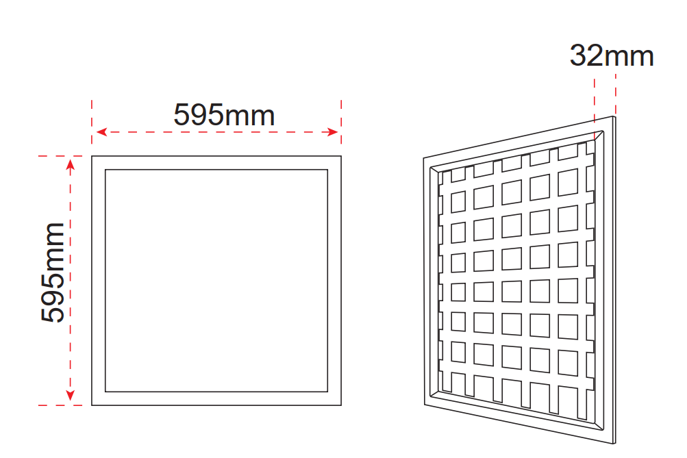 LED Dimmable Panel Light   （18W, 6000K, 120°, 2340lm, L1195mm*W295mm*H35mm, IP20) 5