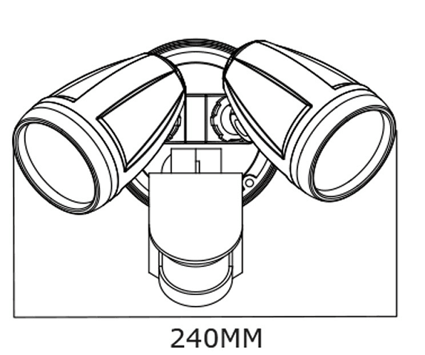 Twin Led Security Light With Sensor 2