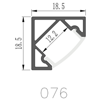 18.5×18.5 Aluminium Profile (Pelmet Concealed) 1